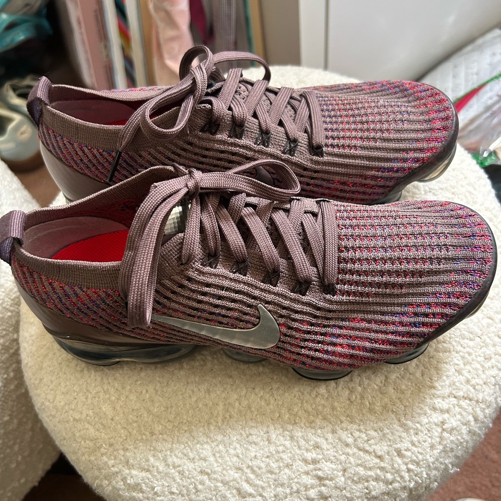 Nike Purple and Pink Sneakers Modern Knit Design